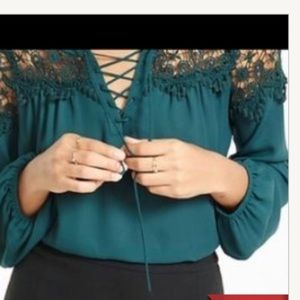 EXPRESS EMERALD GREEN BLOUSE